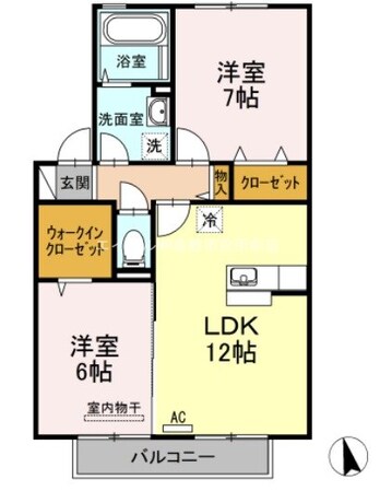 パルティール中島の物件間取画像